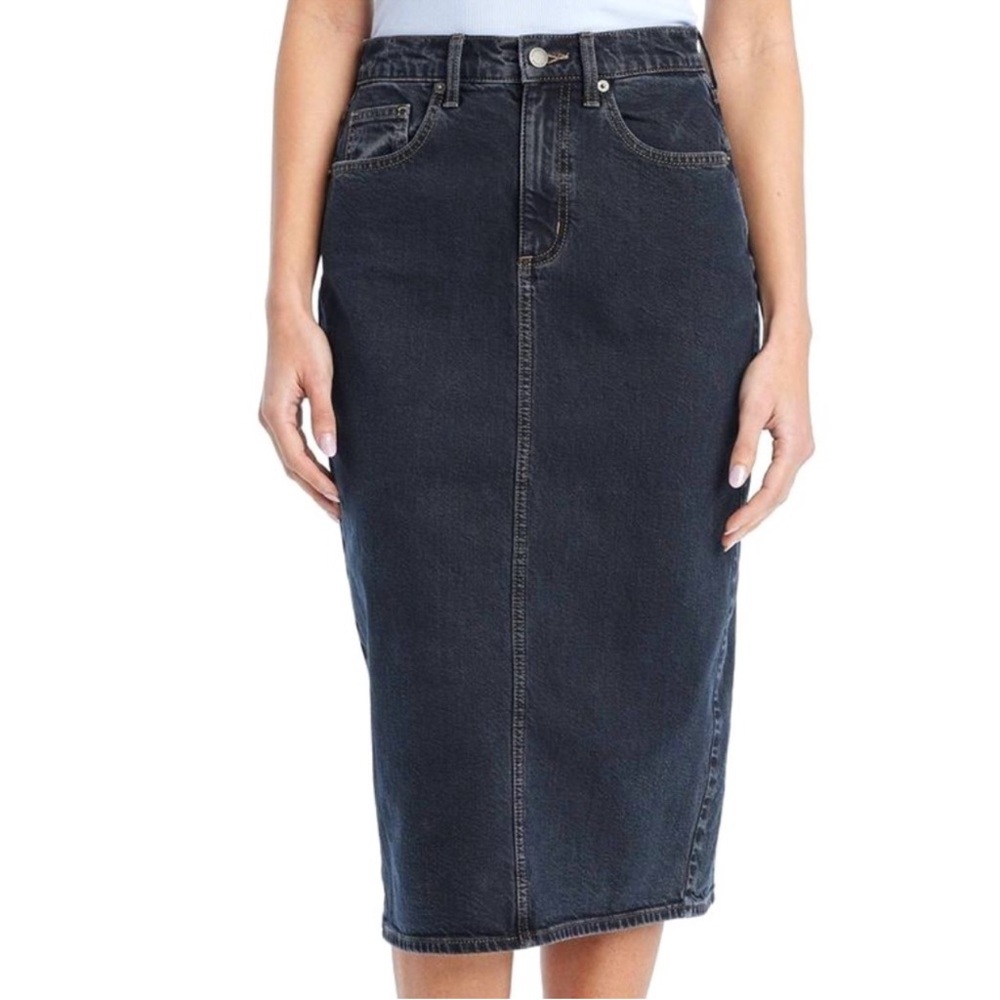 Universal Thread Dark Wash Denim Skirt Knee-length Casual - Picture 9 of 9
